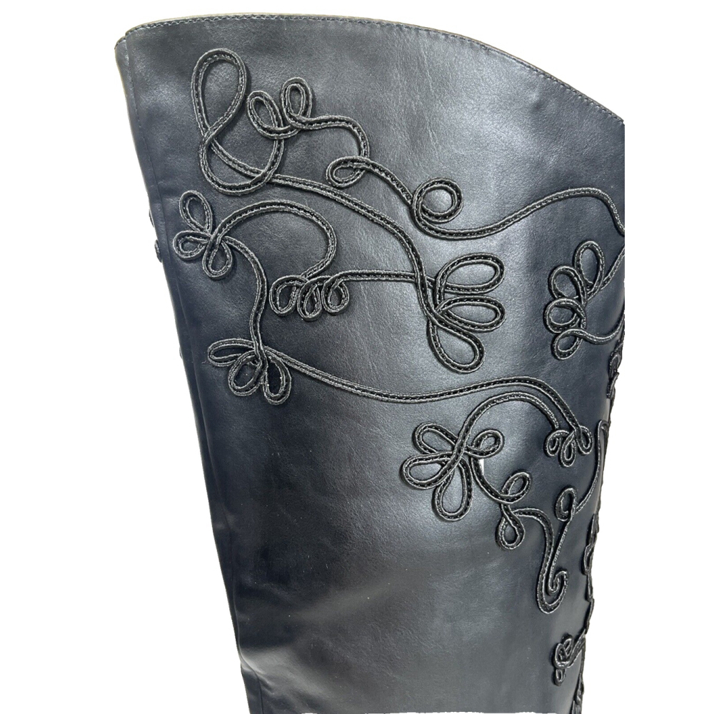 Cloudwalkers Womens Black Tall Boots Sz 8.5 Wide Calf Steampunk Renocore Frozen - Picture 13 of 16